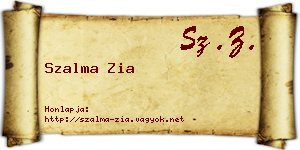 Szalma Zia névjegykártya